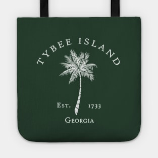 Tybee Island Georgia Est 1712 Vintage Palm Old Style Tote