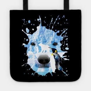 Polar bear with penguin Tote