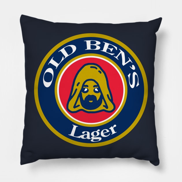 Old Ben's Lager Pillow by wanderlust untapped