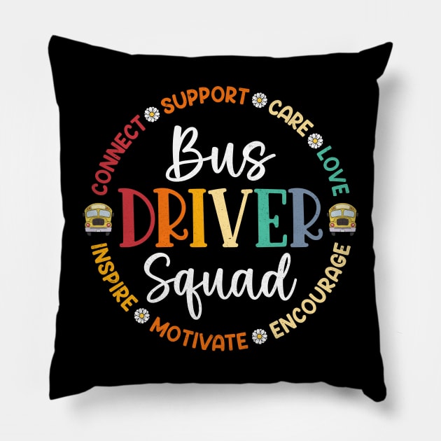 Bus Driver Squad Appreciation Week Back To School Pillow by antrazdixonlda