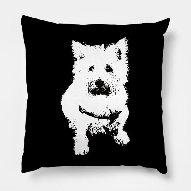 West Highland White Terrier - Westie Christmas Gifts Pillow by DoggyStyles