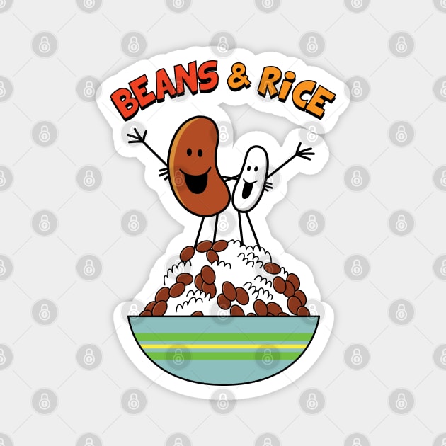 Beans and Rice Magnet by LunaGFXD