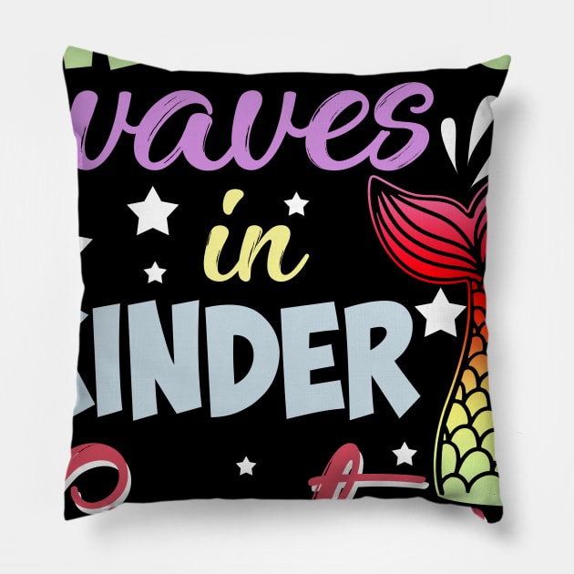 Mermaid Making Waves In Kindergarten Back To School Pillow by Chapmanx