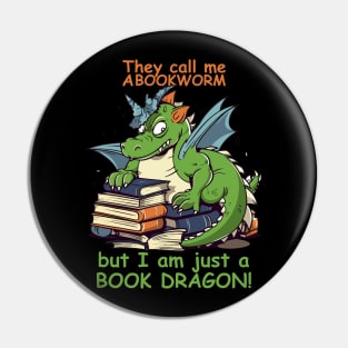 Bookworm? Book Dragon! Pin