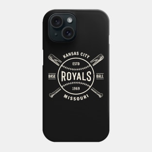 Kansas City Royals Bats & Ball by Buck tee Originals Phone Case