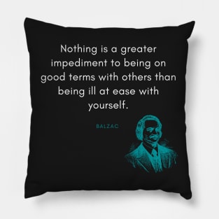 Honoré de Balzac Quote Pillow