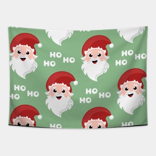 Seamless Christmas pattern with Santa Claus cartoon character Tapestry