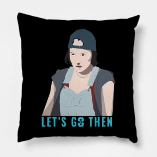 Warrior Nun | Ava Silva backwards cap 'Let's go then' Pillow