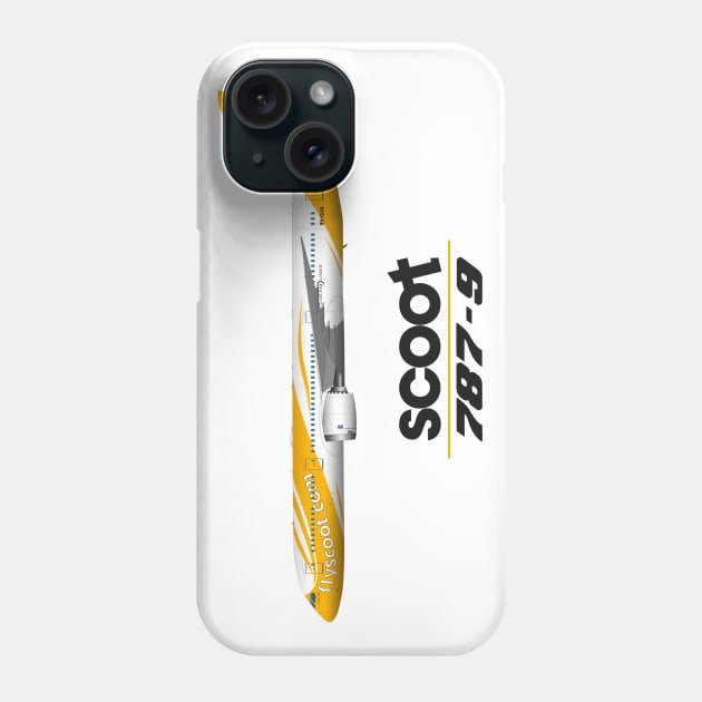 Scoot 787-9 Phone Case by SteveHClark