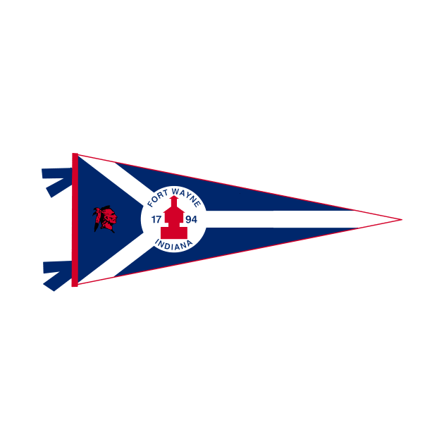 Fort Wayne  Flag Pennant by zsonn