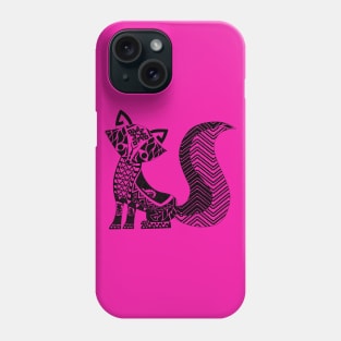 the crazy fox in wild pattern ecopop Phone Case