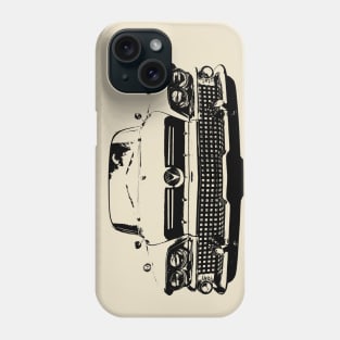 Buick Riviera 1950s American classic car monoblock black Phone Case