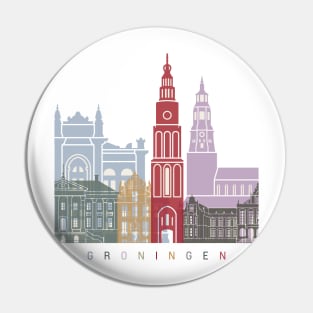 Groningen skyline poster Pin