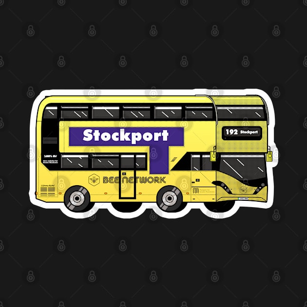 Stockport Transport for Greater Manchester (TfGM) Bee Network yellow bus by jimmy-digital