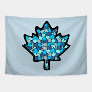 Canadian Maple Leaf - Acqua Blu Tapestry