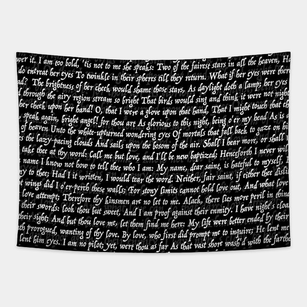 Love Letter Shakespeare Romeo & Juliet Pattern II Tapestry by Grandeduc