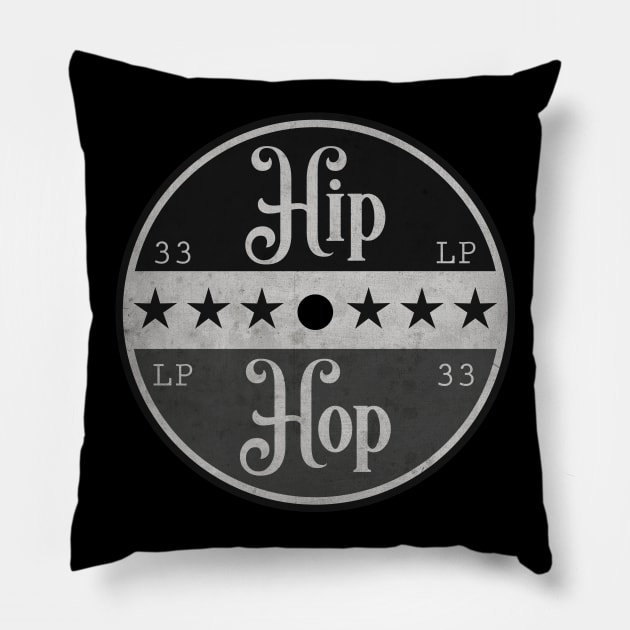 Hip Hop Vintage LP Pillow by CTShirts