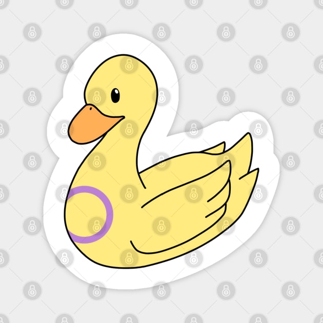 Pastel Intersex Duck Magnet by ceolsonart