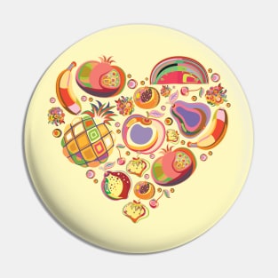 I Love Fruits Pin