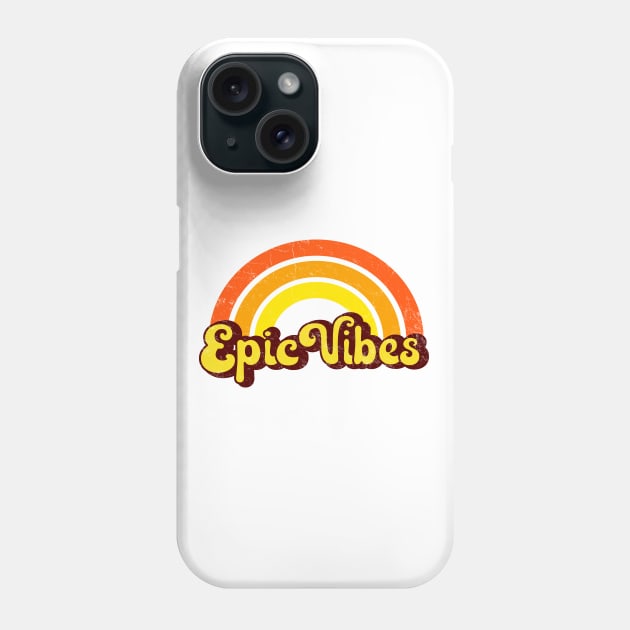 Epic Vibes - Retro Rainbow Phone Case by Jitterfly