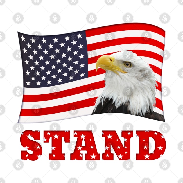 STAND US Flag and Eagle by Roly Poly Roundabout