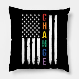 LGBT Pride American Flag Pillow