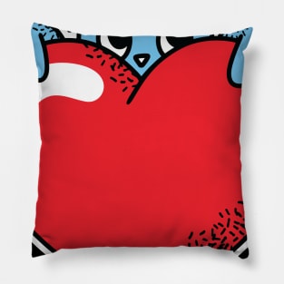 Cute Heart Cat Couple Love Valentines Pillow