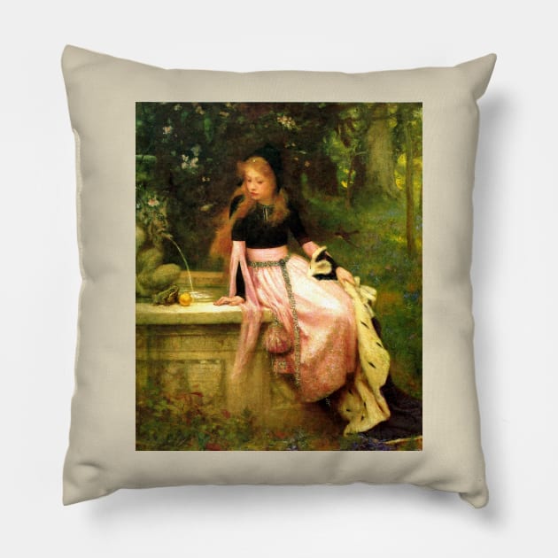 The Princess and the Frog - William Robert Symonds Pillow by forgottenbeauty