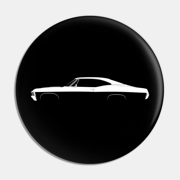 Chevrolet Impala SS (1967) Silhouette Pin by Car-Silhouettes