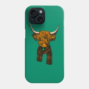 Christmas Business Highland Cow Phone Case