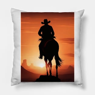 Lonely cowboy Pillow