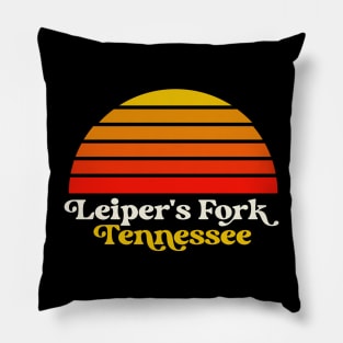 Leiper's Fork Tennessee Retro Sunset Nashville Pillow