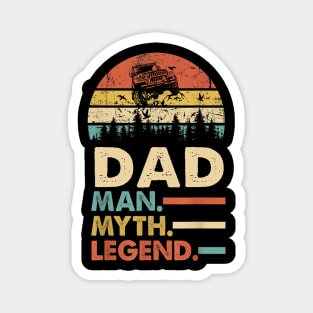 Dad Man Myth Legend Vintage Jeep For Mens Papa Father's Day Jeep gift Magnet