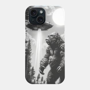 Bigfoot ufo abduction Phone Case