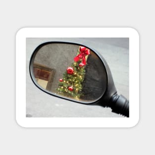 Paris Christmas Tree Reflection Magnet