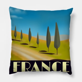 France landscape travel poster Pillow