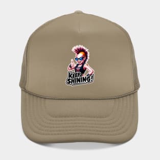Keep Shining With A Strong Thumb Up And Colorful Mohawk Hat