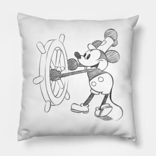 STEAMBOAT WILLIE - sketchy Pillow