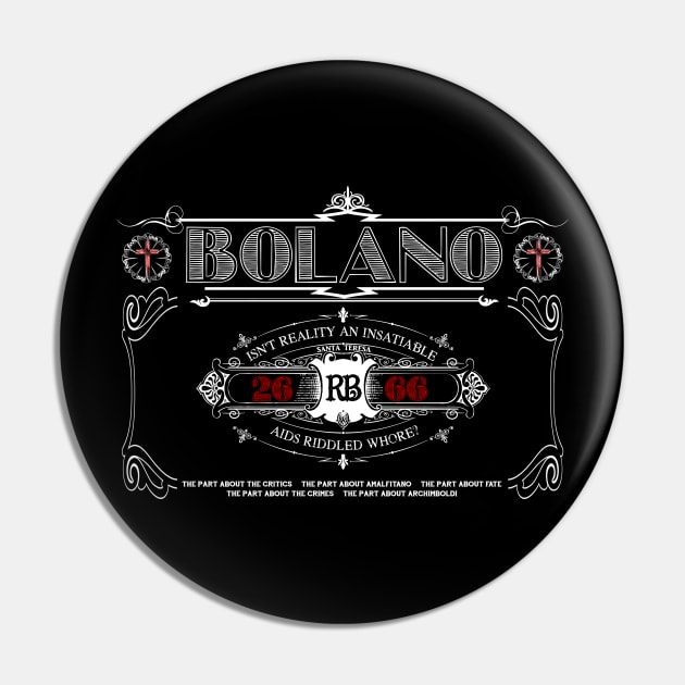 Roberto Bolano 2666 Design Pin by HellwoodOutfitters