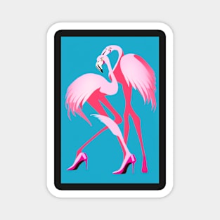 Two Flamingos in Pink Heels Magnet