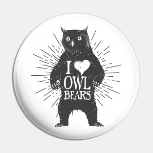 I Heart OwlBears Pin