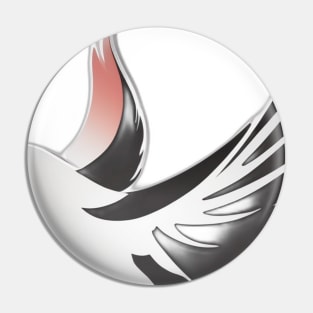 Soaring Dove of Peace with Red and Black Accents No. 946 Pin
