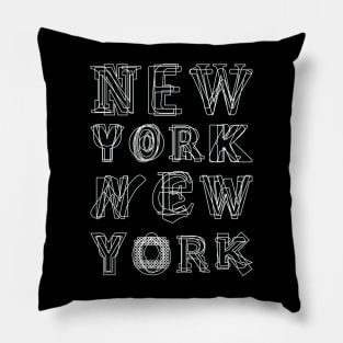 New York City Text Pillow