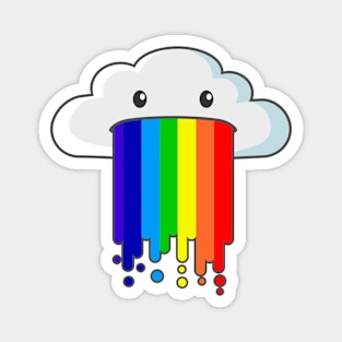 Funny Rainbow Cloud Magnet
