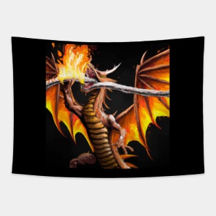 Fire breathing dragon Tapestry