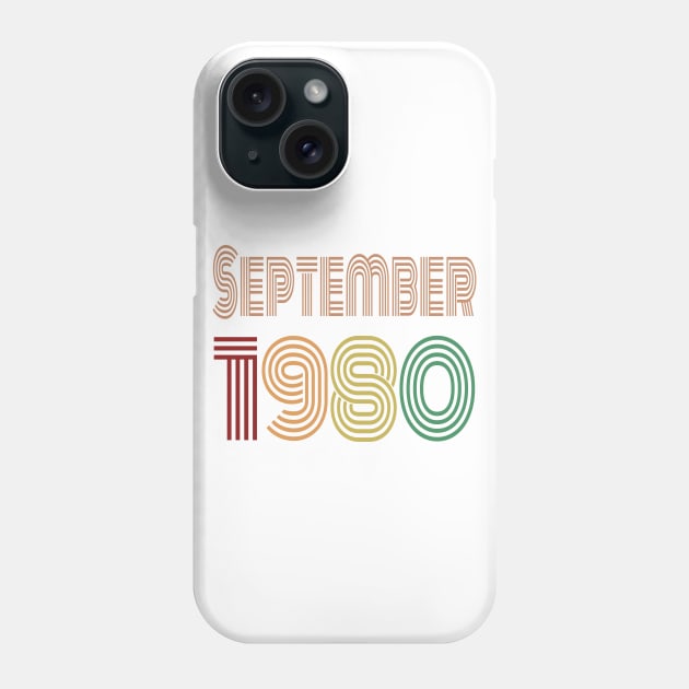 Happy 40th Birthday, Happy forties Anniversary, September 1980 Phone Case by maro_00