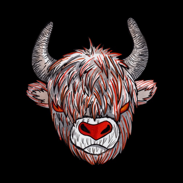 Scary ox cow Chinese zodiac by deadblackpony