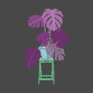 Monstera Plant Pixel art T-Shirt