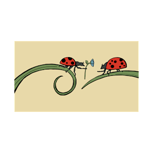 Ladybug Lovers Share a Flower T-Shirt