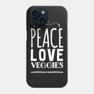 Peace love veggies Phone Case